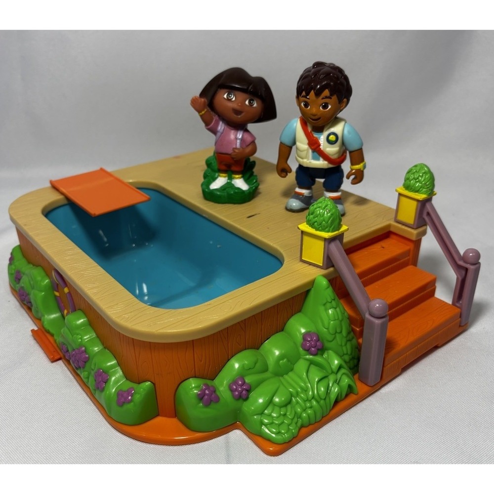 ☀️Dora The Explorer Talking Swimming Pool- Talks! Diego And Dora